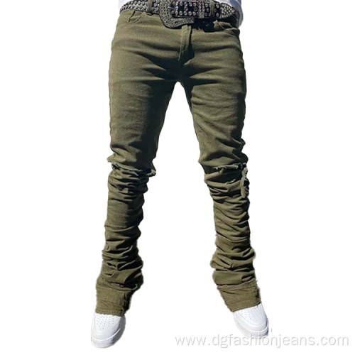 Ripped Slim Fit Fitted Stacked Skinny Jeans Men